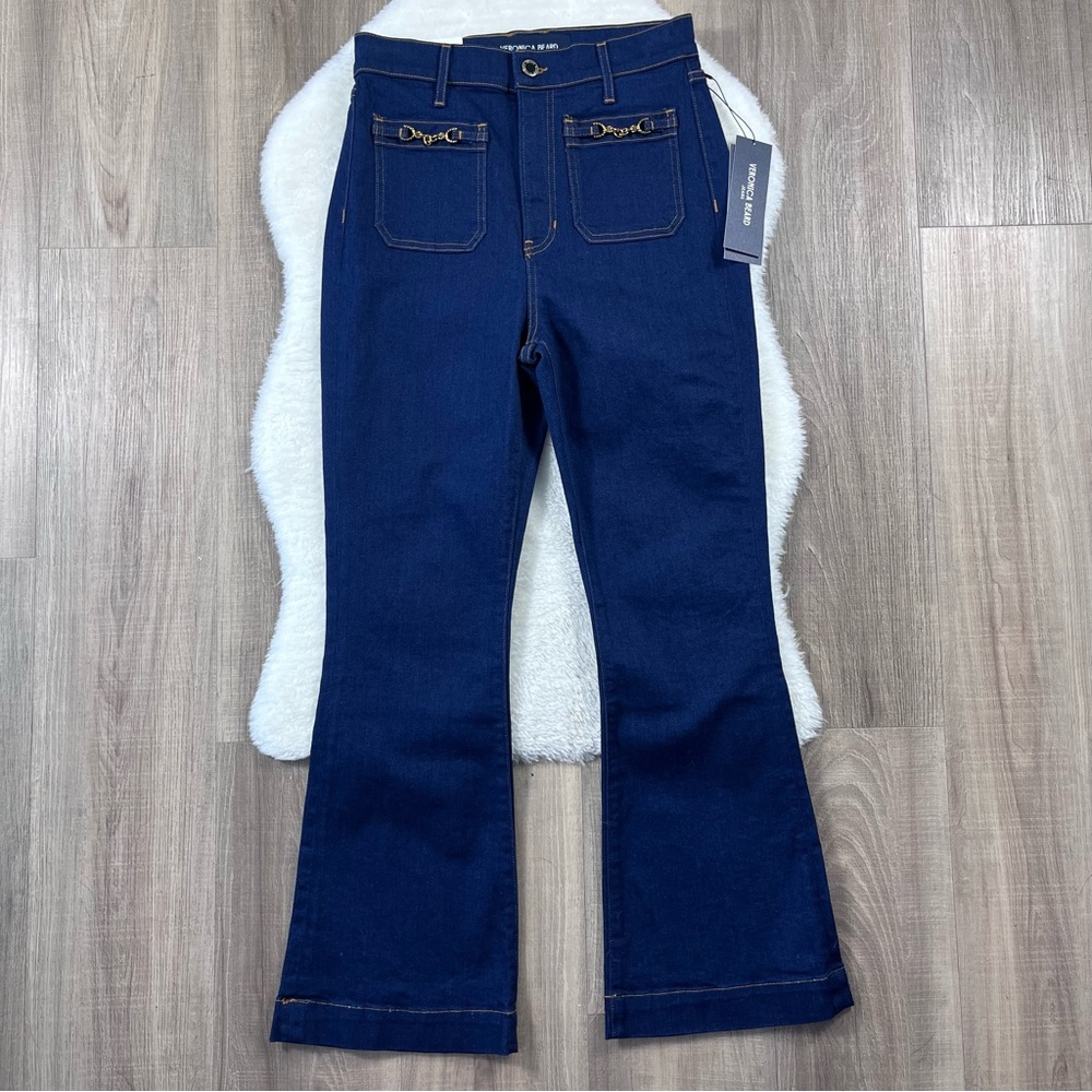 Veronica Beard Carson high rise ankle flare jeans